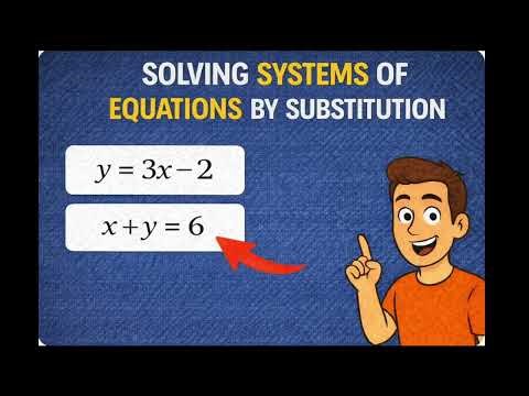 Solving Systems of Equations by Substitution‪@MathnoteswithBrian‬