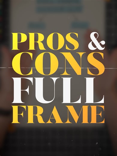 What is the Pros & Cons of Full Frame Cameras photography? #photography101 #contentcreator #photography #canon #canoncamera #sonycamera #photographers