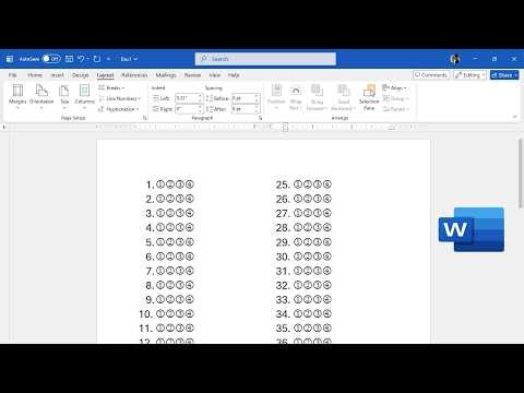 How to Design an Answer Bubble Sheet Using Microsoft Word