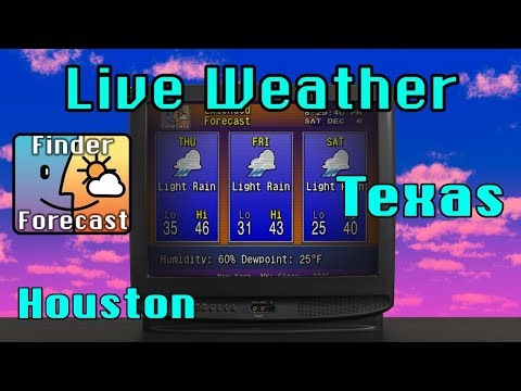 LIVE Houston, TX Weather | Retro WeatherStar 4000 + 90s Jazz ☔🎷