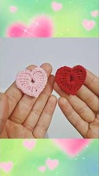 Cute Crochet Heart Tutorial💖 Easy and Quick Crochet Heart for Beginners#CrochetHeart#CrochetTutorial