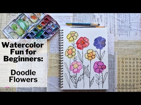 Watercolor Fun for Beginners: Doodle Blob Flowers