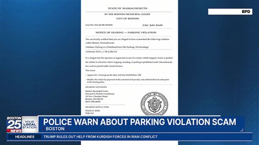Boston Police Department warns public of parking violation scam