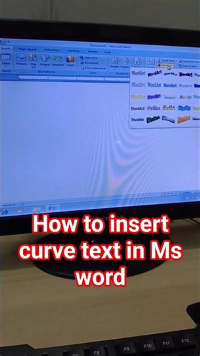 How to insert curve text in Ms word | #shorts #wordshortcuts #msword #mswordtricks