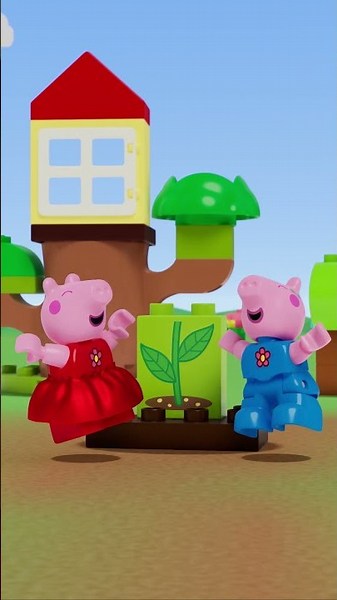 Tallest Sunflower EVER! 🌻 #PeppaPig #Shorts #Summer #LEGODUPLO