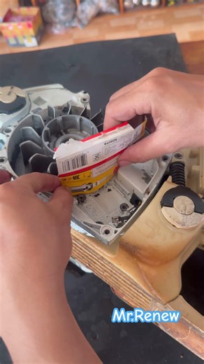 Install the ignition coil for a Stihl chainsaw.