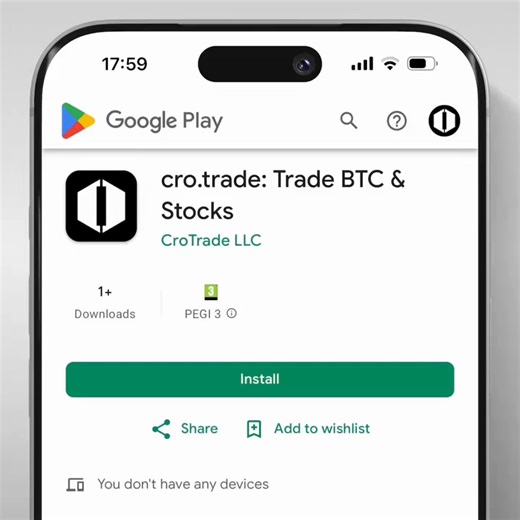 Hey #crofam The https://t.co/aARhEDPSLT mobile app is now live on the Google Play Store. 🙌Trade crypto, stocks & Cronos tokens 24/7, 365.#FFTB #CRO @Crotrade212