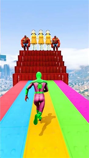 GTA 5 Epic Water Ragdolls | Spider-Man Jumps / Fails ep.16543 #shorts