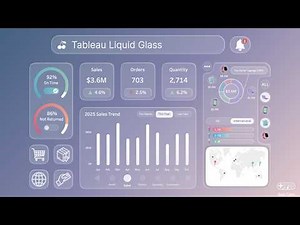 Tableau Liquid Glass Dashboard | Glassmorphism UI