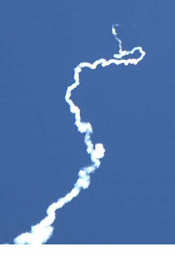 Incredible Smoke Trail from Model Rocket Launch