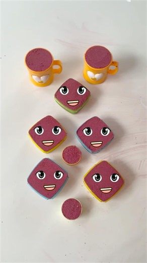 Cute Sand Shape Faces😍Mold Art #Shorts I Satisfying Mini