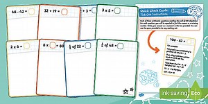 Year 2 SATs Arithmetic Quick Check Cards