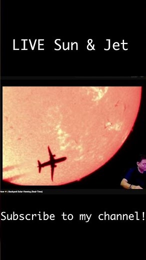 Jet Crosses the Sun in Real Time ☀️✈️ #SolarTransit #Shorts