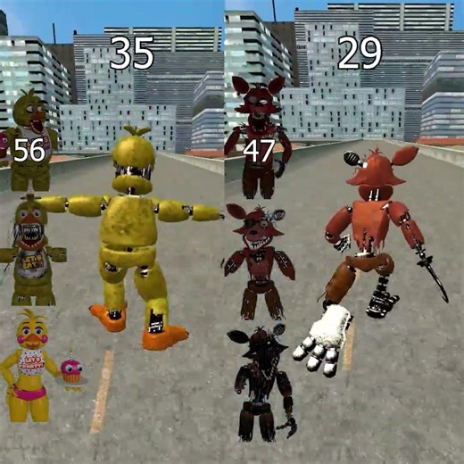 FNAF Chica&Foxy Team Speed Test. Let's go⚡ #garrysmod #fnaf #fivenightsatfreddys