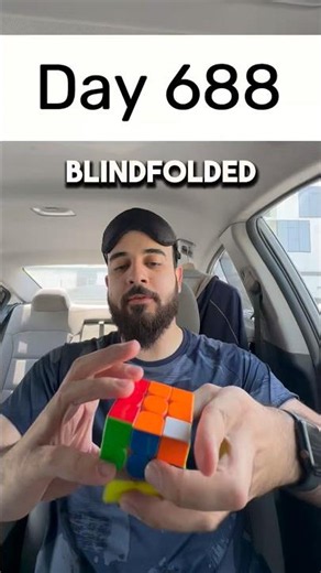 688 of solving the Rubik’s cube blindfolded every single day until I break the National Record