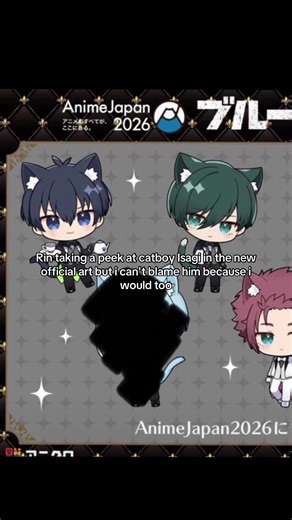 Rin's Admiration for Catboy Isagi in Blue Lock Art