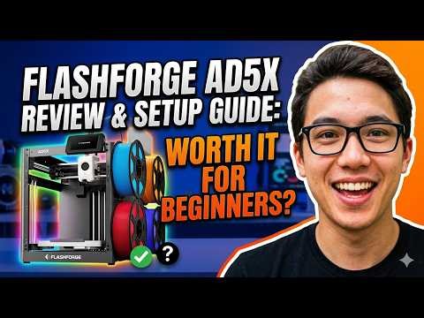 FLASHFORGE AD5X REVIEW & SETUP GUIDE: WORTH IT FOR BEGINNERS? 🖨️