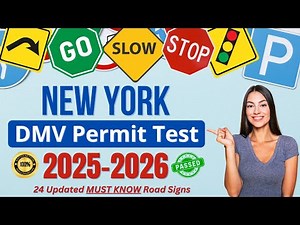 New York DMV Permit Practice Test 2026 (24 NY Road Signs You NEED To Know)