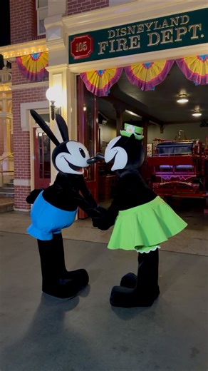 SergiosDadJokes on Instagram: "It’s Oswald the Lucky Rabbit & his girlfriend Ortensia. . . . #oswald #oswaldtheluckyrabbit #ortensia #mickeymouse #disneymagicmoments"