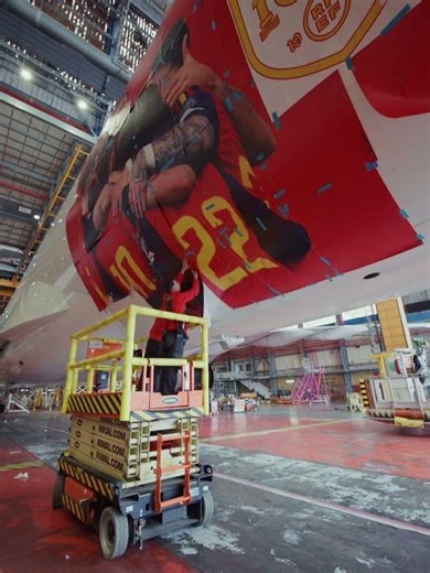Iberia vinila el avión que llevará a la selección Española al Mundial de Fútbol 2026