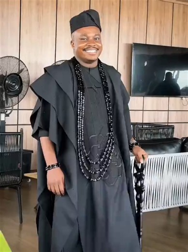 Black Agbada for the Kings and Chiefs. Elegance & Classy🧵🪡✂ #agbada #agbadastyles #myweddingnigeria #mennativestyles