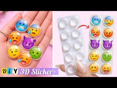 ✨DIY Homemade 3D Emoji Stickers / How to Make Stickers at Home / Easy Sticker Making