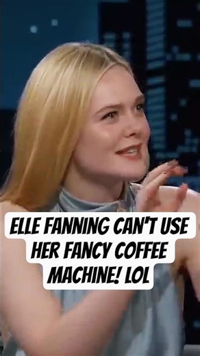 Elle Fanning Can't Use Her Fancy Coffee Machine! LOL