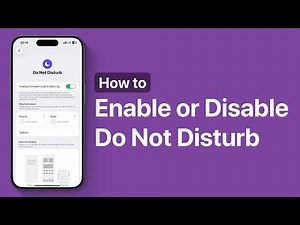 How to Enable or Disable Do Not Disturb Mode on iPhone