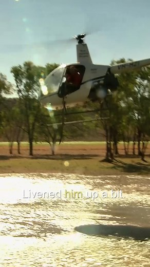 Angry croc fights off helicopter! #untamed #keepingupwiththejoneses #crocs | Untamed