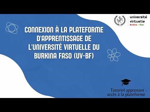 Tutoriel 01 : Comment se connecter à la plateforme de formation de l'UV-BF.?