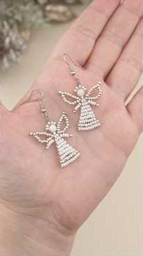 Create Cute Angel Earrings Using Wire and Seed Beads 😇 Easy Wire Wrap Jewelry Making #crafts