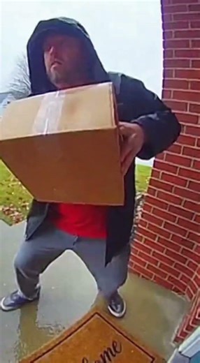 rainy porch powder surprise (Caught on Ring Camera)