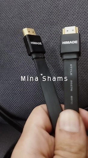 بص كابل Hdmi ده يا فنان ❤️ Flat High Speed Hdmi Cable with Ethernet - 4K@60 - 1.8m خامات عالية الجودة ومن أفضل البراندات العالمية بطول 2 متر وبضمان استبدال سنة ✅ M.S Store واتساب 01212973121 #مينا_شمس | Mina Shams