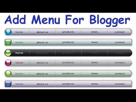 How To Add Navigation Menu In Blogger