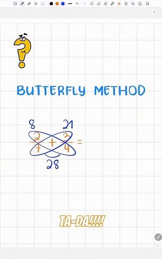 Adding Unlike Fractions Using the Butterfly Method | Algebra | Math Bits #fractions #maths #MathBits