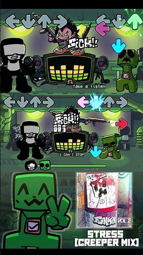 FNF: Stress (Creeper Mix) #fnf #fnfmods