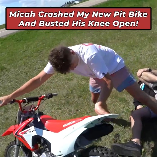 37K views · 820 reactions | He Busted His New Pit Bike and Sliced His Knee OPEN!  | CboysTV | Facebook