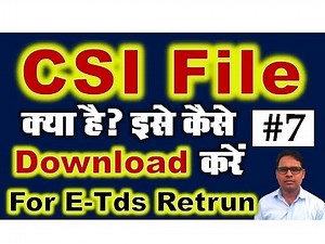 E-Tds Return File | How to Download Tds Challan (CSI) from NSDL by The Accounts