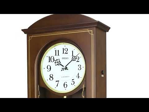 Musical Pendulum Clock with 18 Melodies from Seiko Clocks | QXM610B