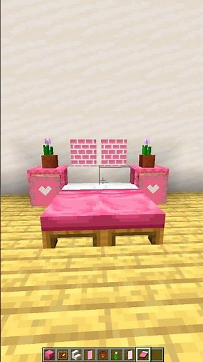 Minecraft Pink Bed Build 💕