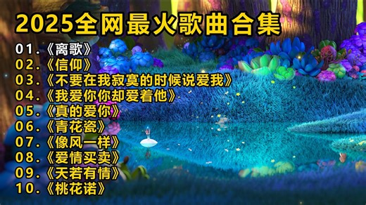 2025全网最火歌曲合集《离歌》《信仰》《不要在我寂寞的时候说爱我》《我爱你你却爱着他》《真的爱你》《青花瓷》《像风一样》《爱情买卖》《天若有情》