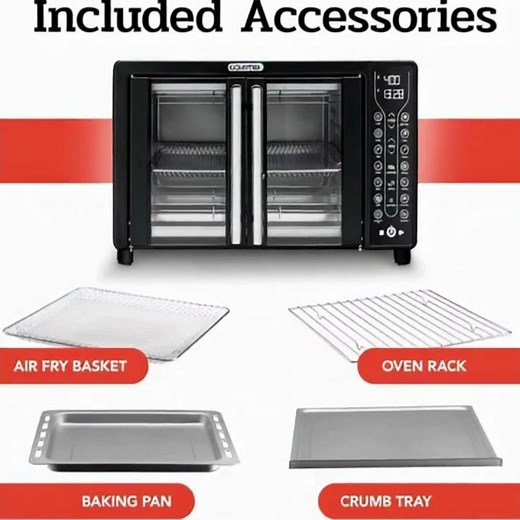 Gourmia French Door Air Fryer 25 Qt Large Capacity Oven Review and Deal