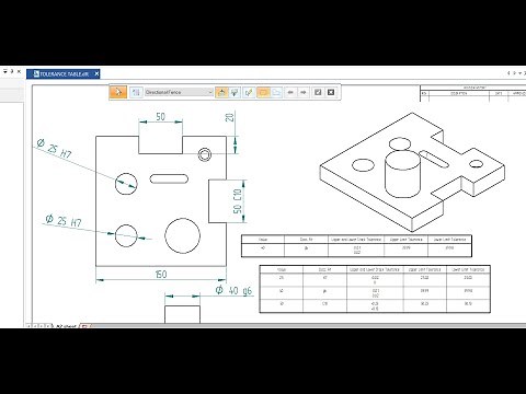 Solid edge drafting tutorial | Tolerance table