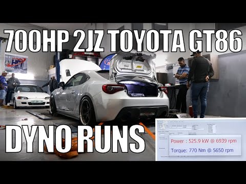 700HP 2JZ Powered Toyota GT86 - Dyno Runs