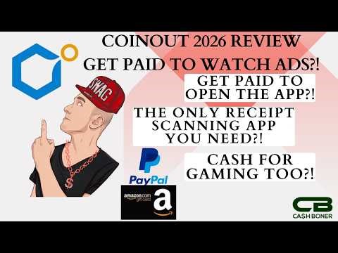 CoinOut Review 2026 - Get Paid to Watch Videos, Opening the App, Gaming, Receipts & More!