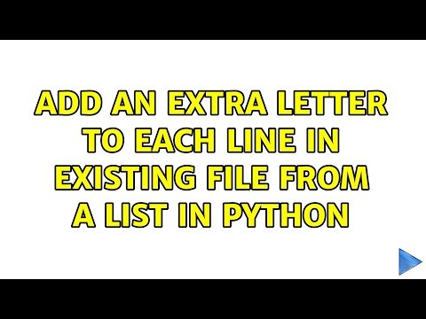 Add an extra letter to each line in existing file from a list in Python