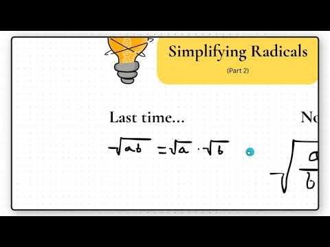 Simplifying Radicals pt2