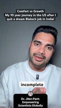 Why I Walked Away From a Secure Scientist Job And It Changed Everything #phd #careerpivot #biotech