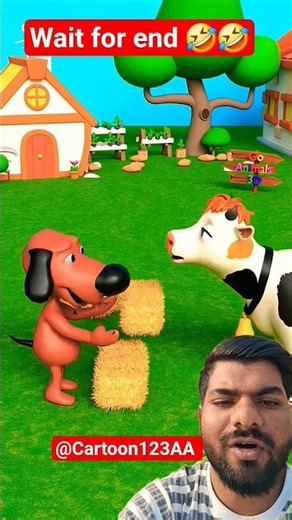 Dog & Scary Teacher Feed a Cow 😂🐄 | Too Funny! #Shorts #Comedy #greenscreen #cartoon #youtubeshorts