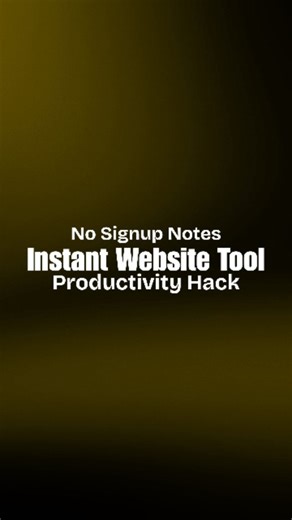 Useful AI on Instagram: "This Website Lets You Take Notes Instantly underrated websites, useful websites, no signup tools, instant notes website, online note taking, productivity tools, collaboration tools, simple web apps, hidden websites, internet gems, workflow hacks, team collaboration, minimalist tools #Websites #Productivity #Tools #InternetFinds #TechTips Underrated Shorts"